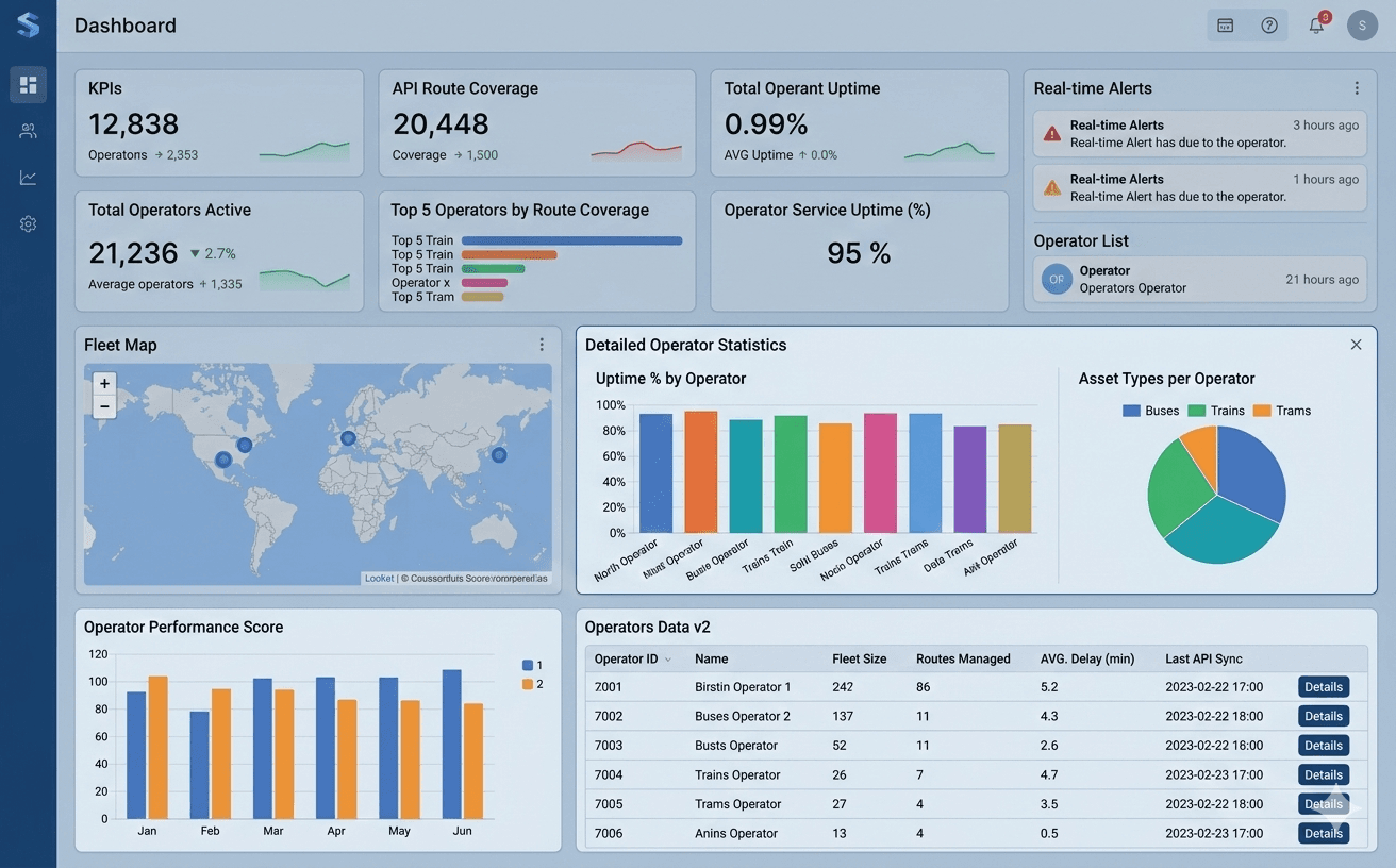 Pamje e dashboard-it të platformës